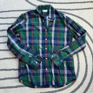 GAP Green and Blue Plaid Button Down Shirt Medium
